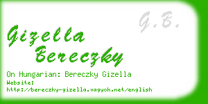 gizella bereczky business card